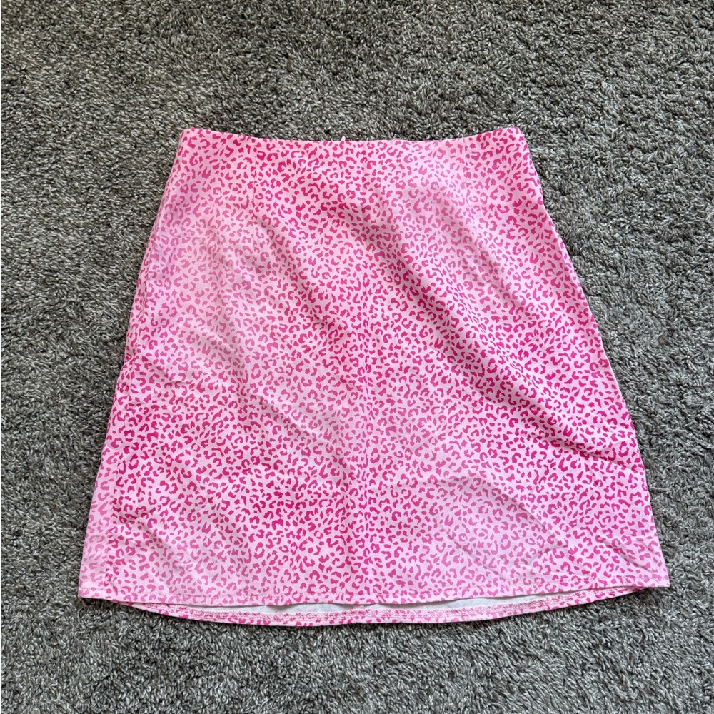 Princess Polly Pink Animal Print Mini Skirt
